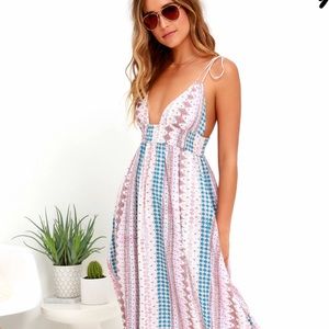 LULUS Patterned maxi dress